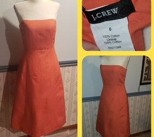 J.crew Stapless Tangerine cotton dress size 6